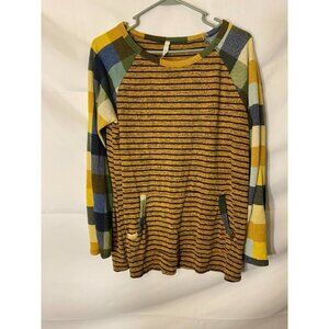 CELESTE Women’s COLORFUL SWEATSHIRT preppy normcore L LARGE l cozy